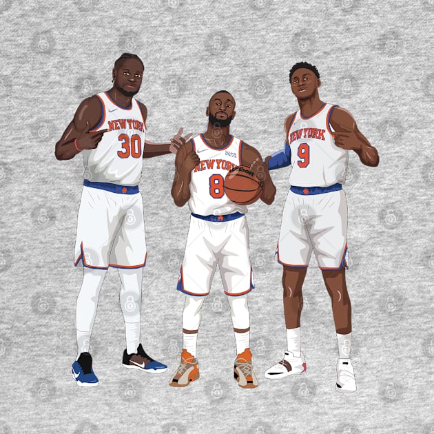 Julius Randle x Kemba Walker x RJ Barrett by xavierjfong